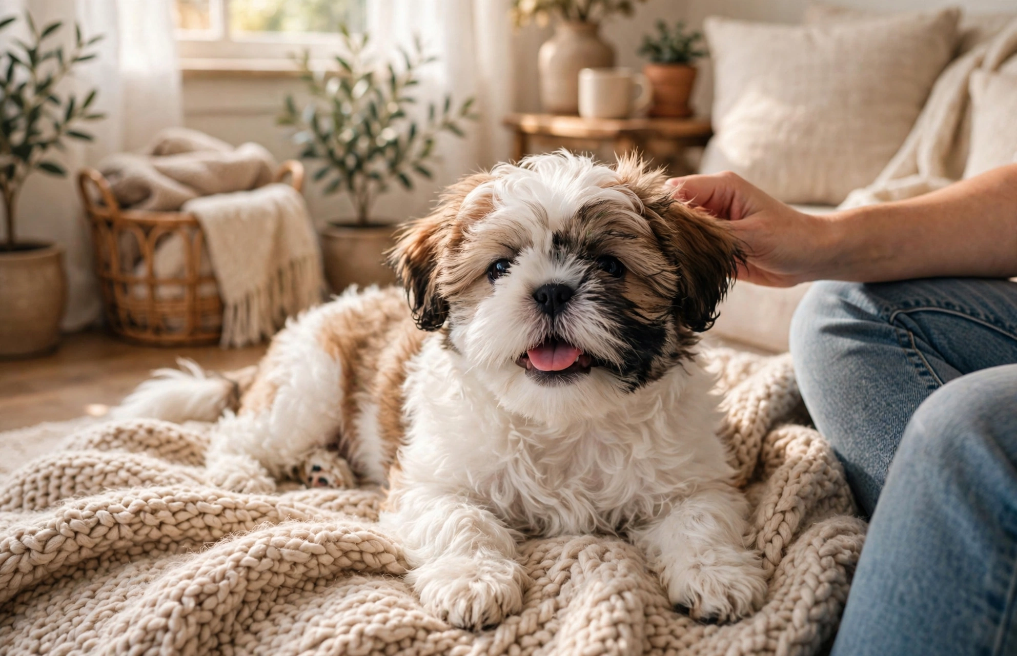 Dueño y Shih Tzu